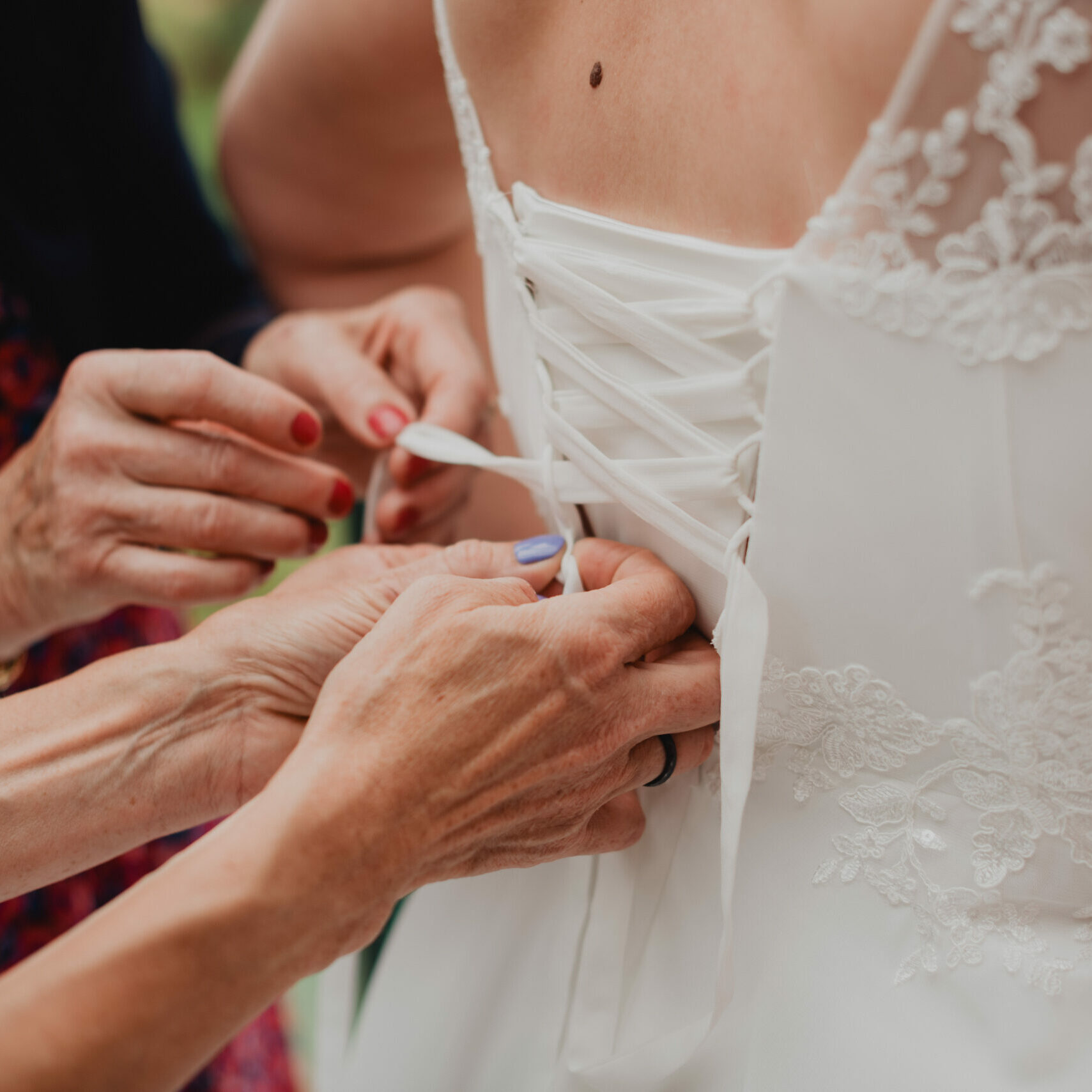 habillage de la mariée