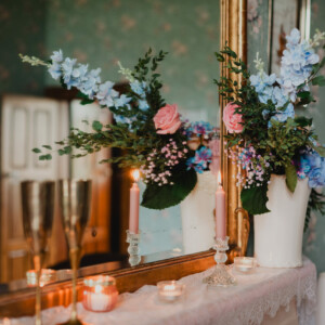 miroir et fleurs